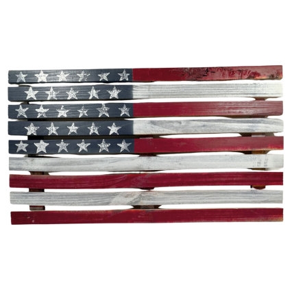 30" Wood Pallet American Flag