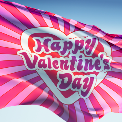 Valentines Day House Flags