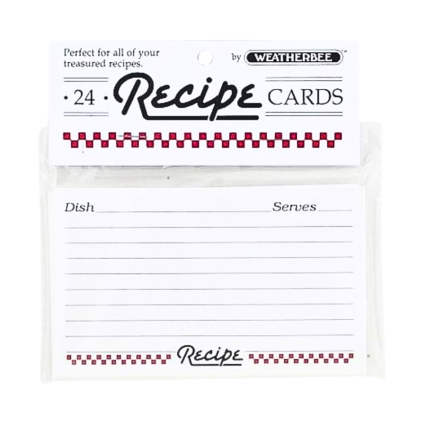 3"x5" Recipe Cards- 24 Pack