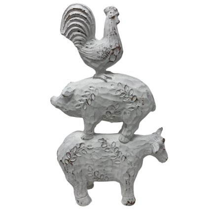 9" Cow -Pig - Chicken Stack Figure