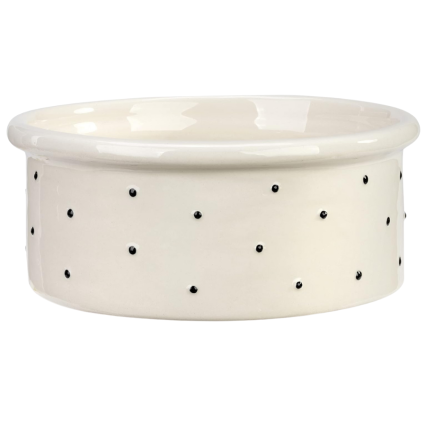 Black Dots Pet Bowl