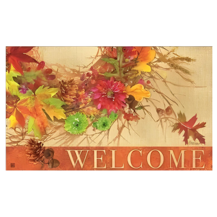 Autumn Wreath Welcome Large Mat