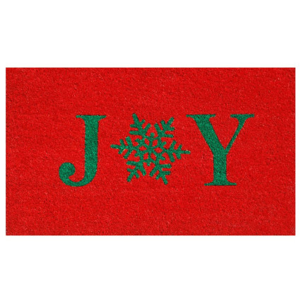 Joy on Red Doormat