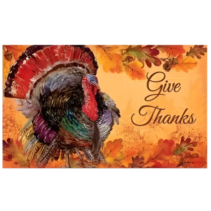 Give Thanks Large Mat