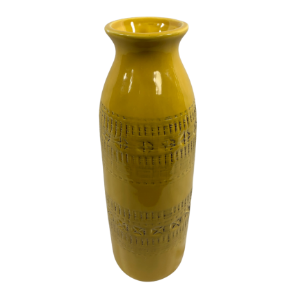 11" Crayon Yellow Decorative Vase