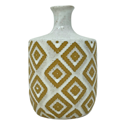 7" Geometric Speckled Vase