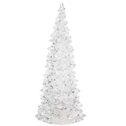 9" Light-up Multi-Color Icy Tree