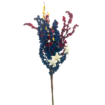 16" Patriotic Berry Pick With Stars