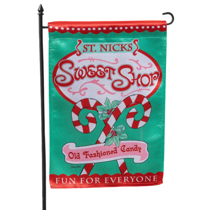 Sweet Shop Christmas Luster Garden Flag