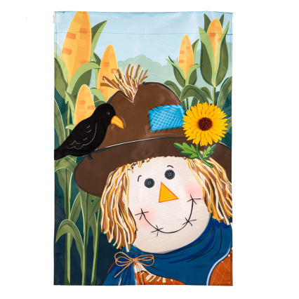 Scarecrow and Friend House Flag