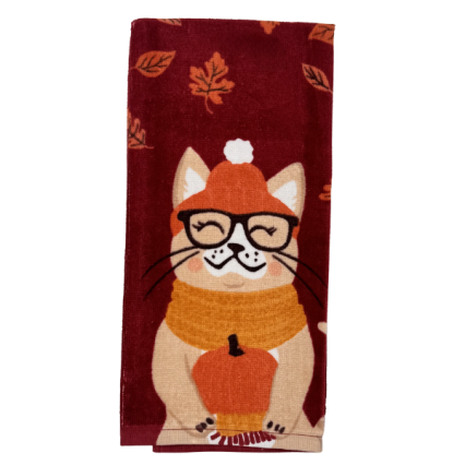 Autumn Cat Kitchen Towel