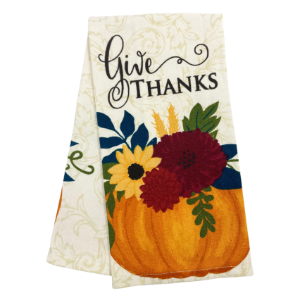 Give Thanks Dual-Sided Kitchen Towel