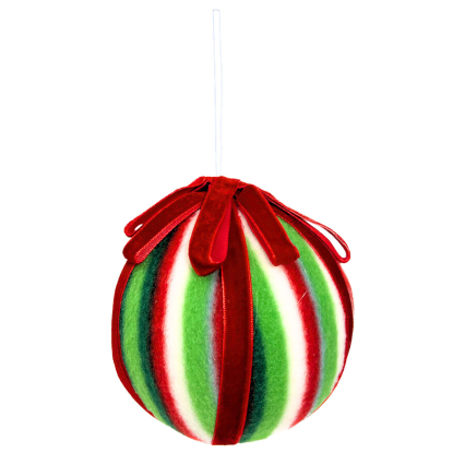 4" Stripe Ball Ornament