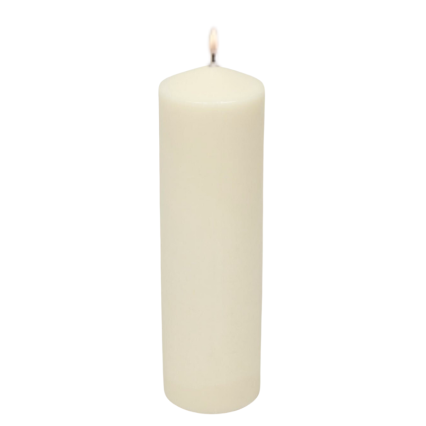 5" x 2" Round Candle- Beige