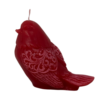 4" Red Bird Candle