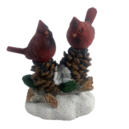 5" Cardinals on Pinecones