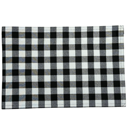 Black and White Checkered Placemat- Pack of 4