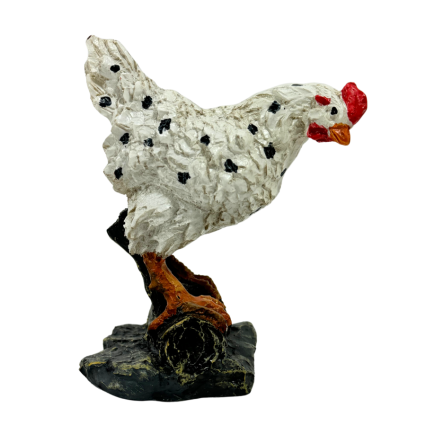 4" White Hen Figurine