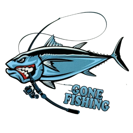 Gone Fishing Vinyl Sticker