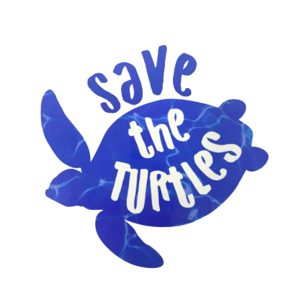 Save the Turtles Vinyl Sticker