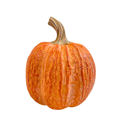 4" Orange Pumpkin Decor