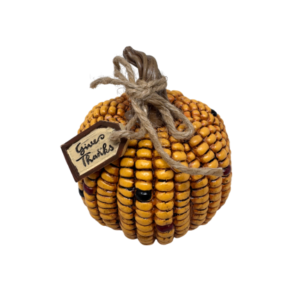 Small Resin Corn Pumpkin - Thanks