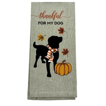 Thankful for my Dog Kitchen Towel