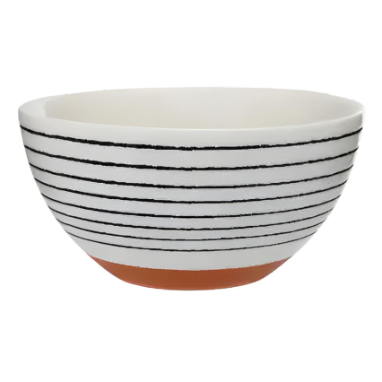 6" Stripe and Clay Bowl