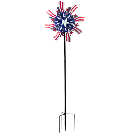 59" Iron Americana Rotating Wind Spinner