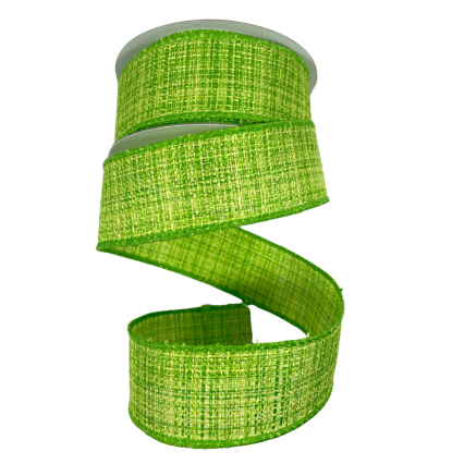 1.5" x 10yd Lime Canvas Ribbon