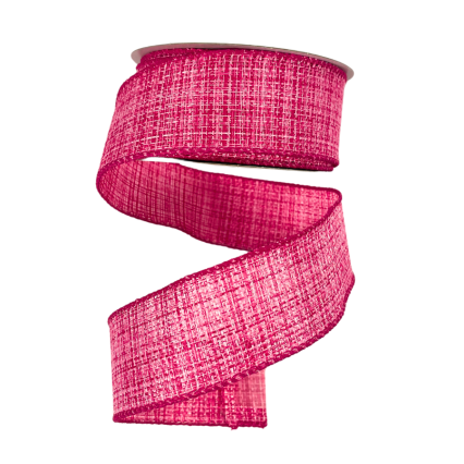 1.5" x 10yd Fuchsia Canvas Ribbon