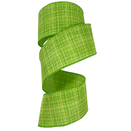 2.5" x 10yd Lime Canvas Ribbon