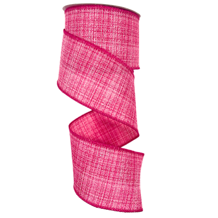 2.5" x 10yd Fuchsia Canvas Ribbon