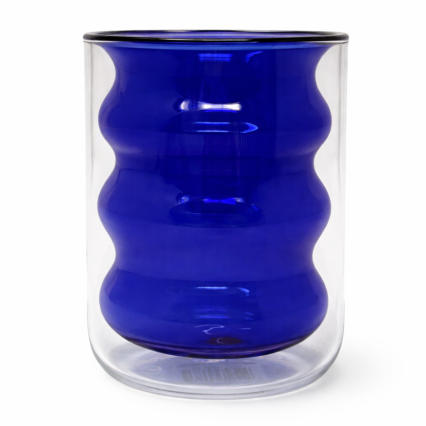 Blue Bubble Glass - Set of 2