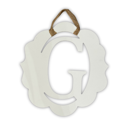 Monogram Quatrefoil G White