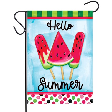 Watermelon Popsicle Garden Flag