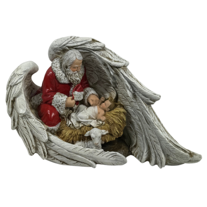 8" Santa w/ Baby in Wings