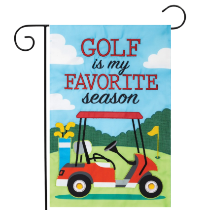 Golf Season Applique Garden Flag