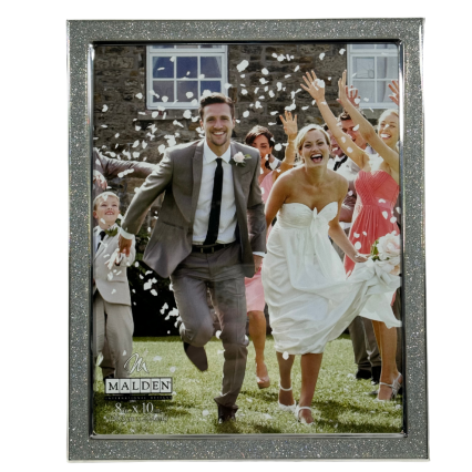 10.5" x 8.5" Silver Sparkle Picture Frame