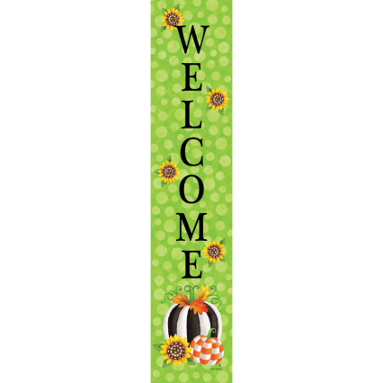 Stiped Pumpkin Yard Expression Sign