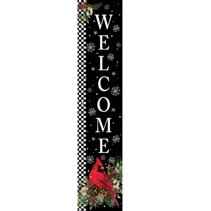 Cardinal Pine Cones Yard Expression Sign