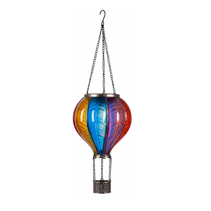 Hot Air Balloon Solar Lantern - Colorful Stripes
