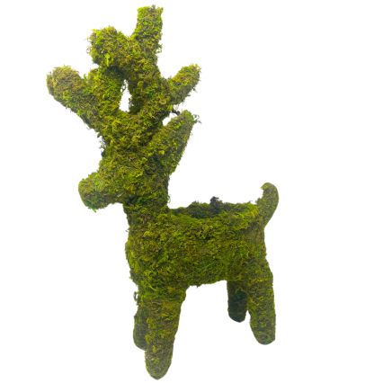 19" Standing Reindeer Deco Moss Planter