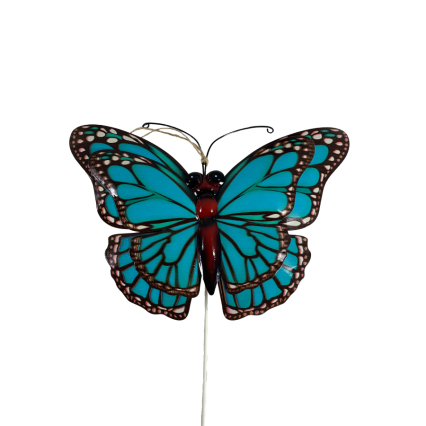 Blue Butterfly Hanging Sign / Detachable Stake