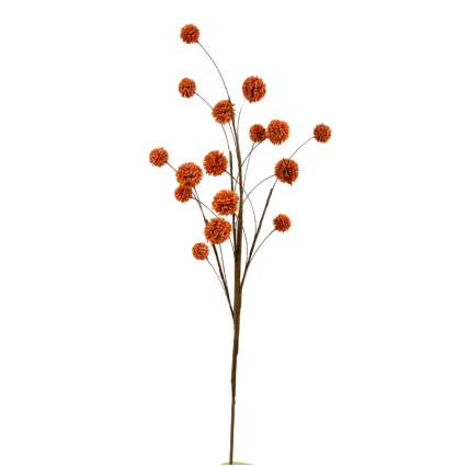 30" Snowball Allium Spray - Burnt Orange