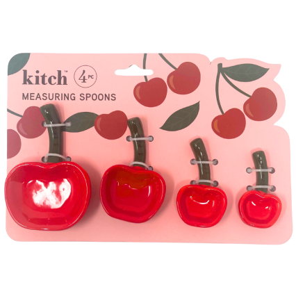 4 pc Measuring Spoons - Cherry