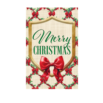 Christmas Bows House Flag