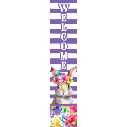 Floral Bunny Yard Expression Sign