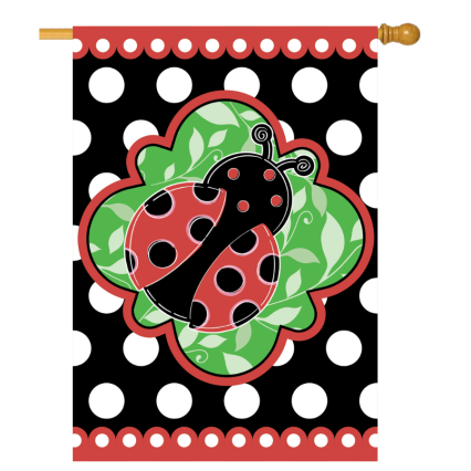 Spotted Ladybug House Flag