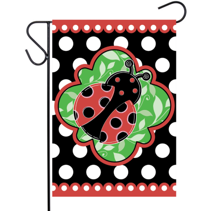 Spotted Ladybug Garden Flag